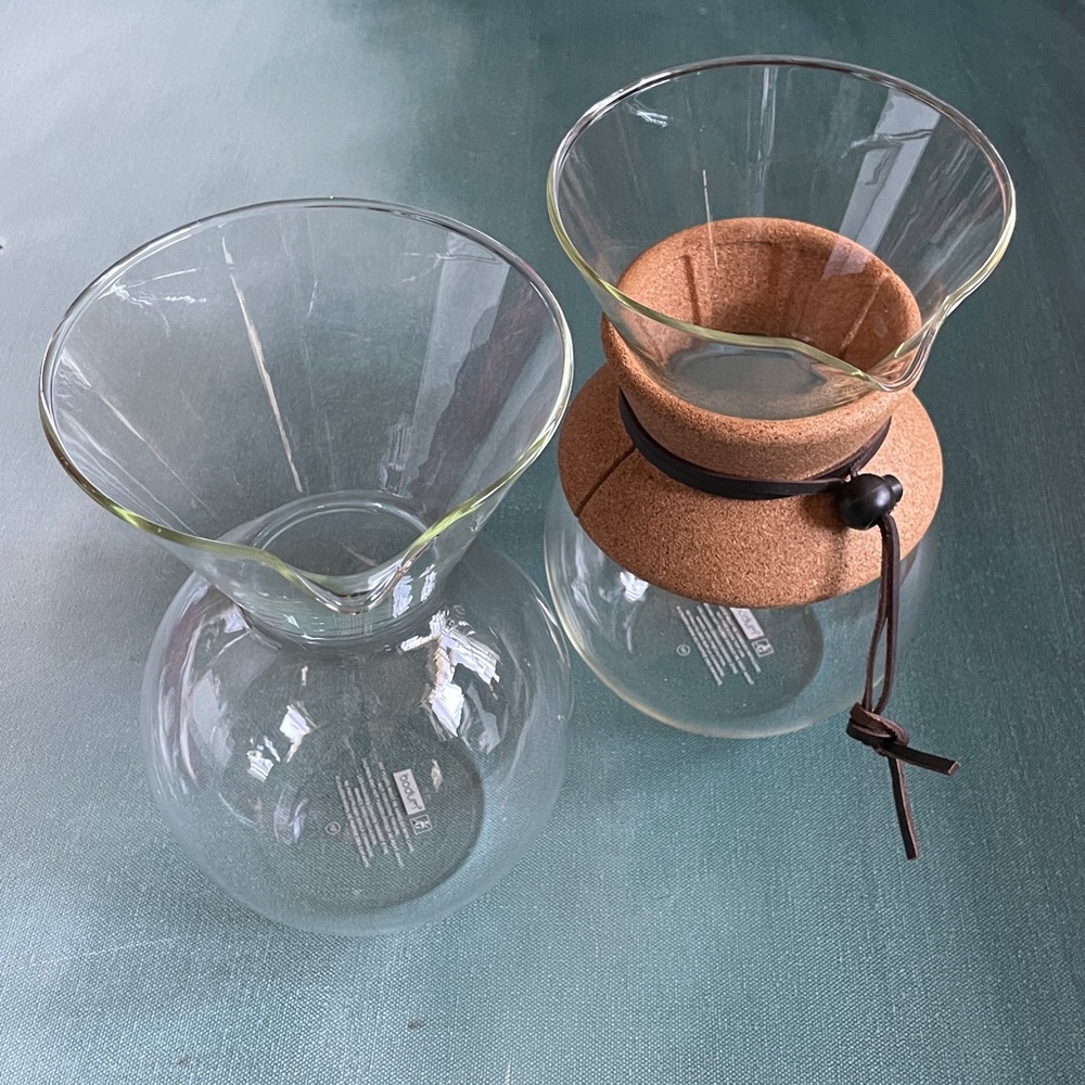 Bodum Mubod Replacement Glass Coffee Carafe with Cork Collar + Extra Carafe